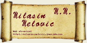 Milašin Melović vizit kartica